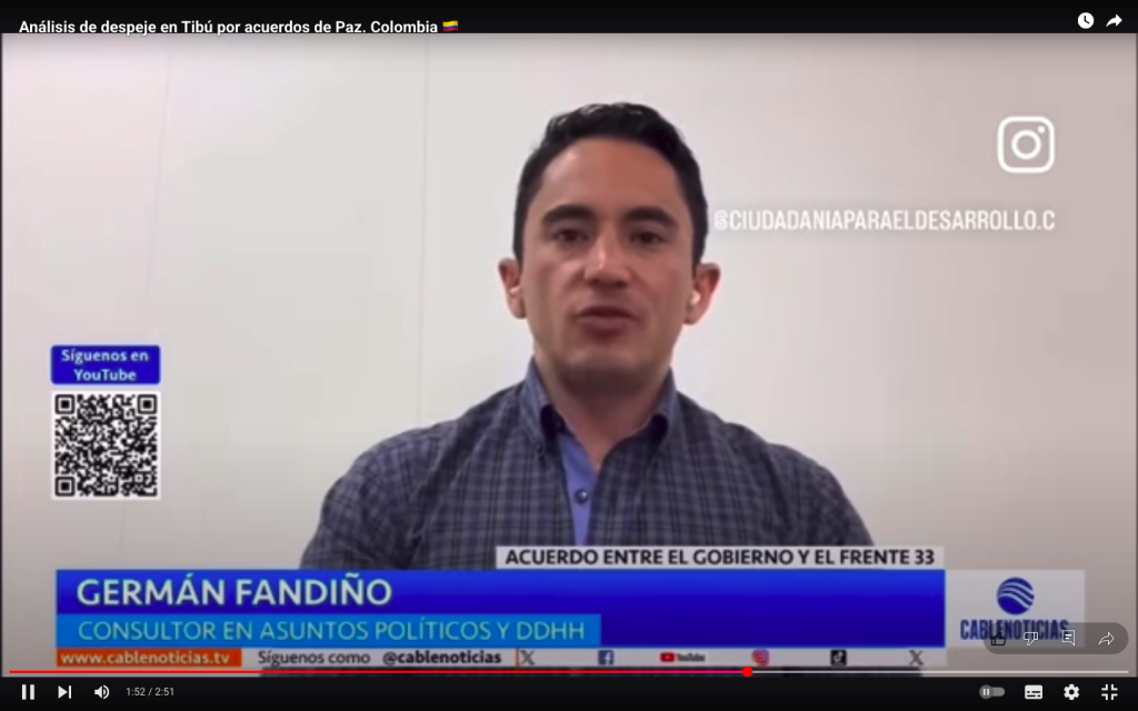 Análisis de despeje en Tibú por acuerdos de Paz. Colombia 🇨🇴